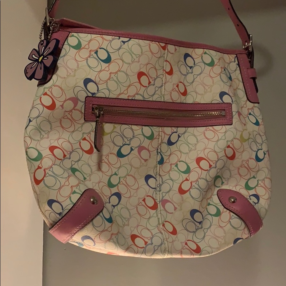 Coach Multicolor Monogram Coated Canvas Crossbody